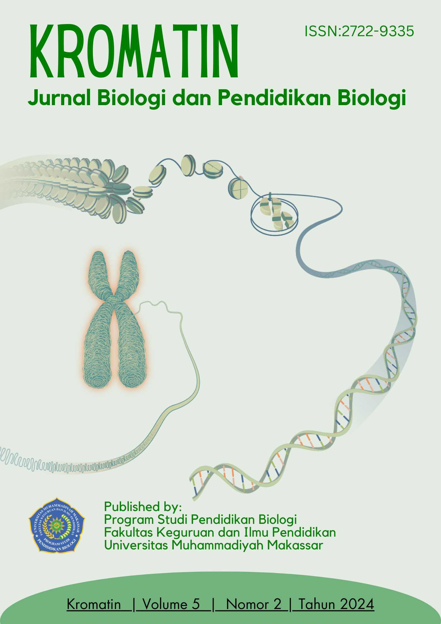 					View Vol. 5 No. 2 (2024): Vol 5, No 2 (2024): KROMATIN: JURNAL BIOLOGI DAN PENDIDIKAN BIOLOGI
				